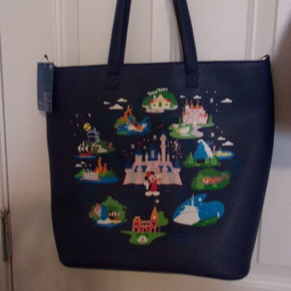 Loungefly Disneyland 65th Anniversary Tote BoxLunch Exclusive New - Picture 1 of 5